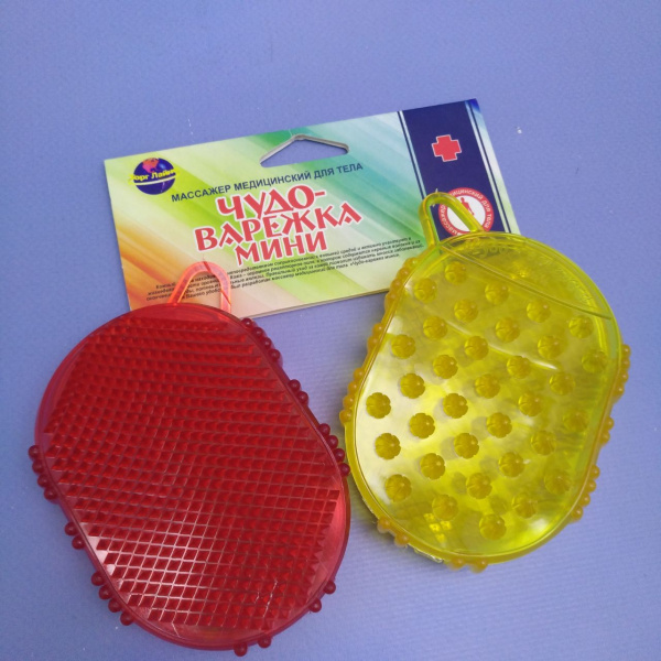 Массажер Чудо - варежка Mini 95х70х28мм. Цвета Микс